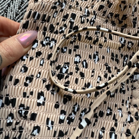 Leopard Corset Tie Bikini Top - Picture 3 of 5